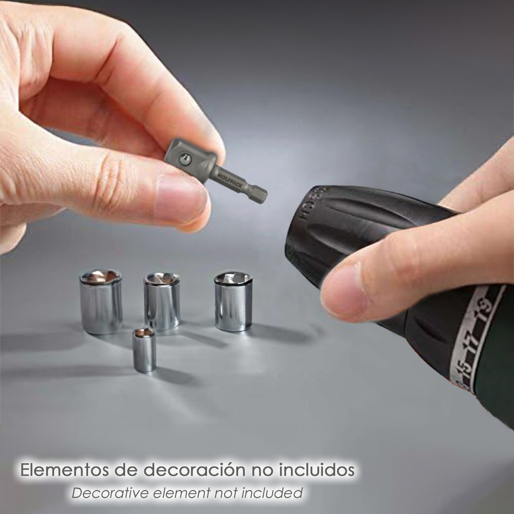 ADAPTADOR PARA LLAVE DE VASO1/2 COLOCACION EN ATORNILLADOR